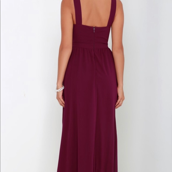 Lulus Air of Romance Burgundy Maxi Dress - Picture 3 of 4